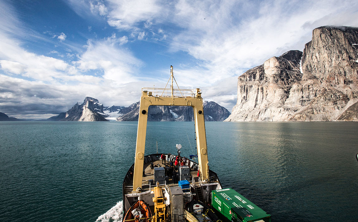 Boat on open water