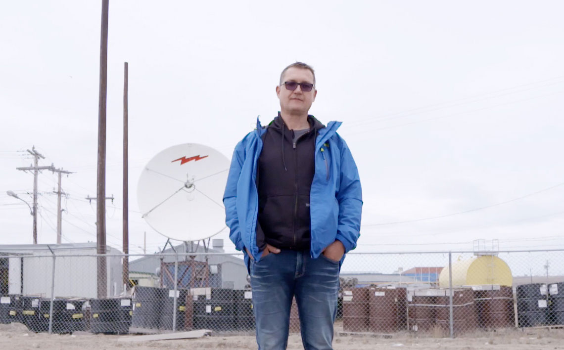 Jeff with Satellite Dish